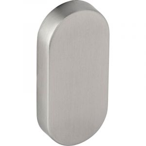 Heracles Kit rosace ovale trou diam&egrave;tre 22mm inox bross&eacute; - B-INOX-10