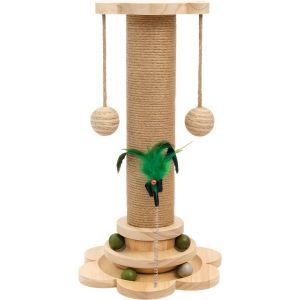 By Cee Cee Scratching Post - griffoir pour chat - griffoir pour chat - jouet en bois pour chat - id&eacute;al pour plusieurs chats - 25x25x50cm - Kira