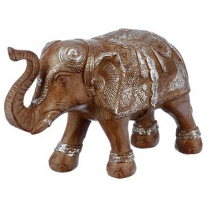 Image de Statuette "Éléphant" en Résine 15cm Marron Prix