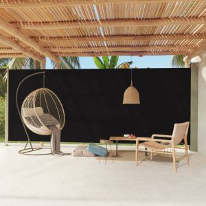 VidaXL Auvent latéral rétractable de patio 220x600 cm Noir