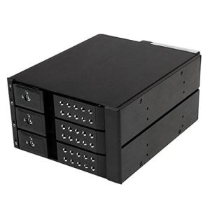 StarTech.com HSB3SATSASBA - Rack Mobile sans Tiroir pour 3 Disques durs SAS-2/SATA III Hot Swap