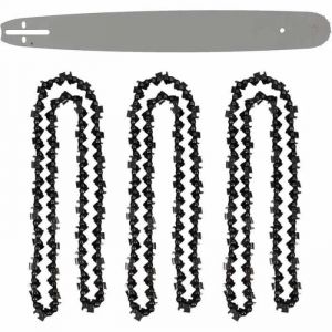 Guide 45 cm (18 Pouces) + Lot de 3 cha&icirc;nes 72 maillons - Compatible tron&ccedil;onneuses STIHL MS 291, 311 et 391