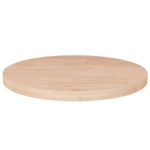 VidaXL Dessus de table rond Ø30x2,5 cm Bois de chêne massif non traité