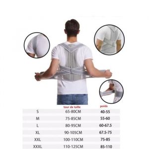 Qumox Correcteur de Posture taille M Homme Femme pour Maintien du Dos Droit, du Cou et des Épaules redresseur de dos