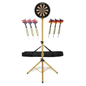 Stagecaptain DBS-1715 BullsEye Pro Jeu de fléchettes avec support doré en sac