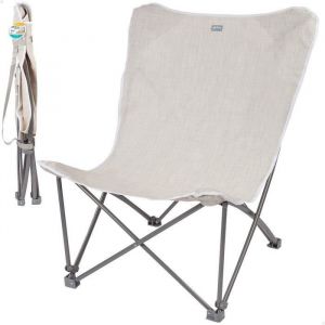 AKTIVE 62638 Fauteuil de Plage Pliable Beige XL avec bandoulire