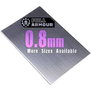 Full Armour Lot de 2 feuilles d'acier doux carrées et rectangulaires 0,8 mm – 2 mm d'épaisseur (0,8 mm x 297 mm x 210 mm – A4)