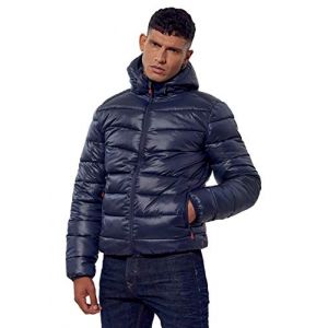 Image de Kaporal Doudoune régular Homme avec Capuche en 100% Polyester recyclé - Bilor - Homme - L - Bleu