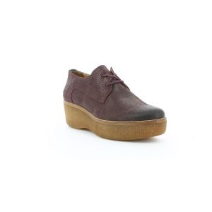 Kickers Derbies Cuir Plummy Rouge