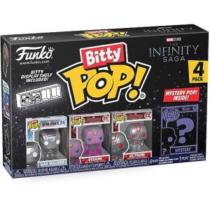 Image de Funko Bitty Pop! Marvel - Iron Man - War Machine, Vision, Ultron et Une Mini-Figurine Mystère en Surprise - 2.2 Cm - Marvel Comics Collectionnable - Étagère Empilable Incluse - Idée de Cadeau