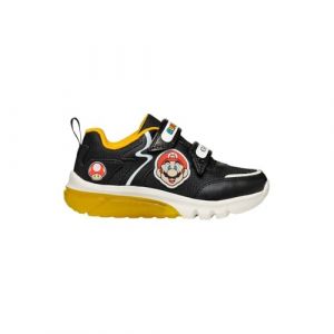 Geox J CIBERDRON Boy I Basket, Black/Yellow, 27 EU