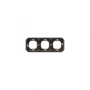 Legrand Support plaque étanche 3 postes Plexo pour montage horizontal ou vertical en encastré des fonctions composables - anthracite