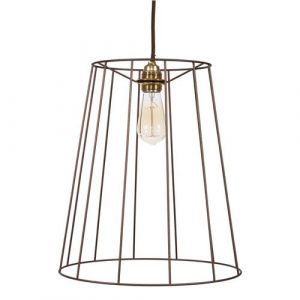 Abat-jour métal cône ø35x23cm 40cm brun - piovacarri nul