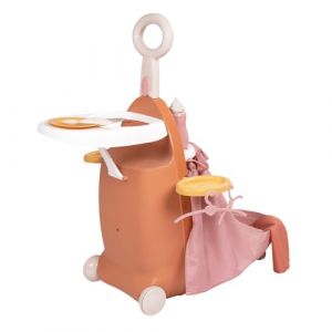 Smoby Baby Nurse - Valise Nurserie 3 en 1 - pour Poupons Jusqu'à 42 cms - 6 Accessoires - Siège Repas - Coin Nuit - A Partir de 18 Mois - Fabrication Française
