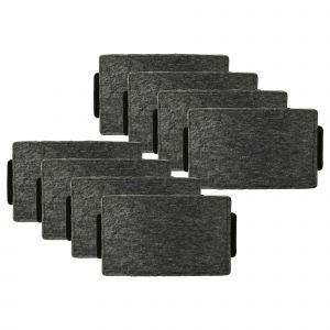 Vhbw 8x Filtres &agrave; charbon actif compatible avec Miele DA 2360, DA 2690, DA 2698, DA 2390, DA 2660, DA 3560 hotte aspirante - 23,7 x 14,6 x 1,9 cm