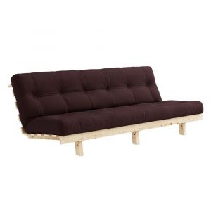 Image de Inside75 Banquette convertible futon lean pin coloris marron couchage 130190 cm. - marron