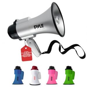 Pyle Mégaphone portable - 30 Watts - Argent