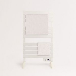 Ikohs CREATE / Warm Towel 500W / Porte-Serviettes électrique Blanc avec Pieds/Basse consommation Jaune/Chauffage, sèche-Serviettes
