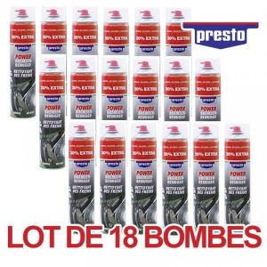 Presto 18 bombes de produit nettoyant pour freins - Voiture - Moto - Sans acétone
