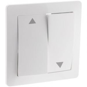 Zenitech - Bouton poussoir volet roulant - Blanc - Orys