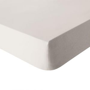 Essix Drap Housse, Coton, Cr&egrave;me, 140x190 cm