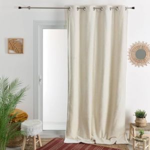 Homemaison Com Rideau Fausse Fourrure – Rideau Occultant - Rideau Blanc – Rideau 140X260
