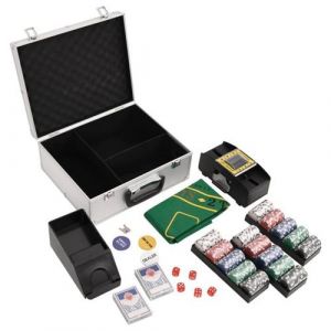 VidaXL Jeu de jetons de poker 300 pcs 11,5 g, ensemble de jeu de poker, jeu de poker,, jeu de jetons, jeu de blackjack 80411