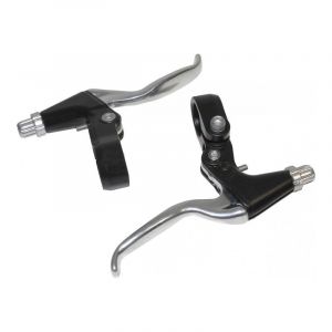 Image de E'newton Leviers de frein vélo City/VTT argent-noir pour V-brake (3 doi