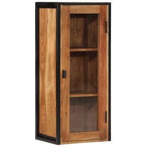 VidaXL Armoire de salle de bain murale bois massif d'acacia et fer
