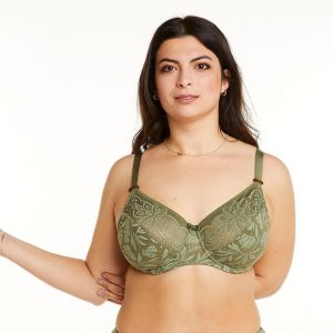Soutien-gorge &agrave; armatures grand maintien kaki Apologie vert