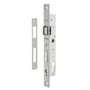 THIRARD Boitier de serrure encastrable à cylindre pour menuiserie métallique, axe 16.5mm, bouts carrés, zingué