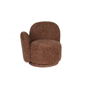 Dutchbone Fauteuil en polyester rouge bordeaux 74x76cm Rose