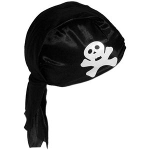Ruedelafete Bandana pirate noir, enfant