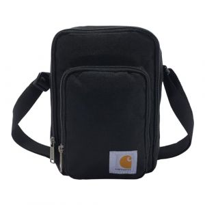 Carhartt Sac à bandoulière zippé, durable, réglable avec fermeture éclair, noir