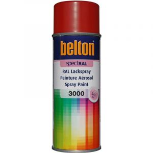 Belton Peinture a&eacute;rosol Satin rouge feu RAL 3000 400ml