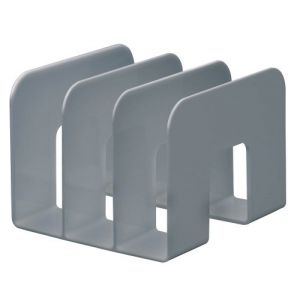 Durable 1701395050 Trend Porte-Catalogues Trieur Documents Vertical 3 Compartiments Polystyr&egrave;ne Gris Clair Opaque, 2 Pi&egrave;ces