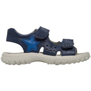 Naturino Sandales en cuir avec étoile, Marine 24