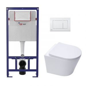Swiss Aqua Technologies Pack WC b&acirc;ti ECO 2L Swiss Aqua Technologies + WC suspendu Swiss Aqua Technologies + plaque blanche (STESTINWR01-FR)