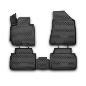 Omac Tapis de sol pour KIA Sportage 2010-2015 en caoutchouc Noir