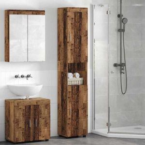 VidaXL Ensemble de Meubles de Salle de Bain TULUM Bois Ancien