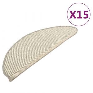 VidaXL Tapis d'escalier auto-adhésifs 15 pcs Argenté 65x25 cm