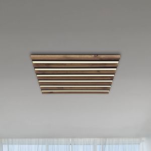 Globo Lighting - Plafonnier plafonnier lampe de salon lampe en bois marron led l 45 cm