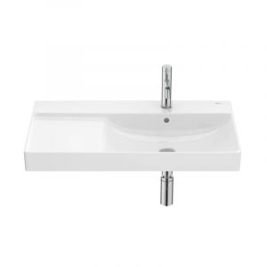 Roca Lavabo Ona 80x46 cm, version à droite, Blanc Brillant