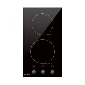 Beldeko Plaque de cuisson induction encastrable - 2 foyers, 3600 W avec boutons et minuteur intégré