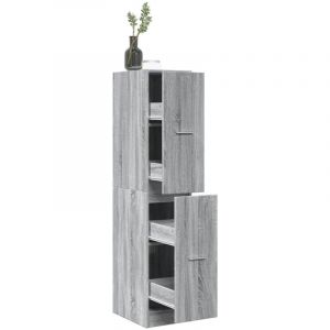 VidaXL Armoire apothicaire sonoma gris 30x41x144,5cm bois d'ingénierie