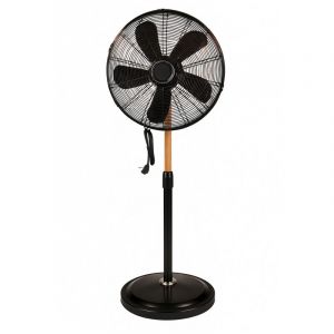 Image de Niklas Ventilateur sur Pied 60W sur Mat en Bois réglable - Ventilateur Portable 3 Vitesses