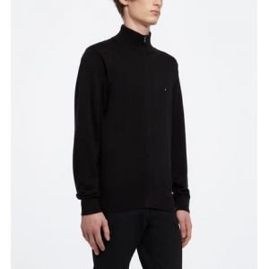 Tommy Hilfiger Gilet droit zipp&eacute; coton pima et cachemire