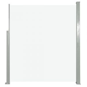 Auvent paravent store brise-vue latéral rétractable de patio jardin terrasse balcon protection visuelle écran 160 x 500 cm crème 02_0007094