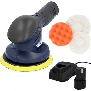Cartrend Polisseuse sans Fil 10699, 2500-5000 TR/Min (6 Niveaux), Batteries de Rechange 12 V, 2 Bonnets de Polissage, 1 éponge de Polissage, silencieuse, diamètre de l'assiette 150 mm