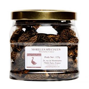 Morilles Conica Séchées 125g - Qualité Irréprochable - Champignons Déshydratées Bocal - Pour les Plats Terrines et Sauces